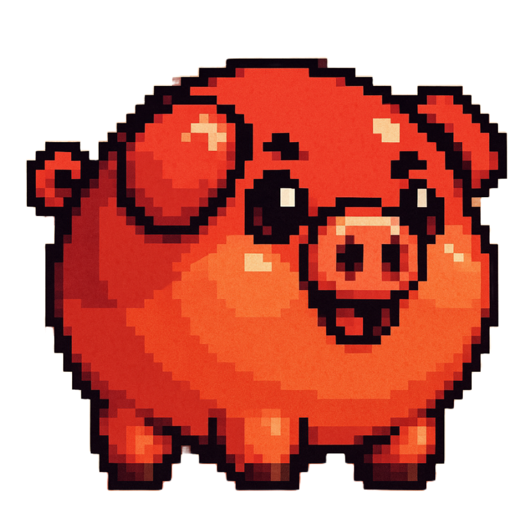 Pixelated pig